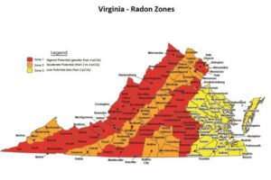 Northern Virginia Radon Levels Map