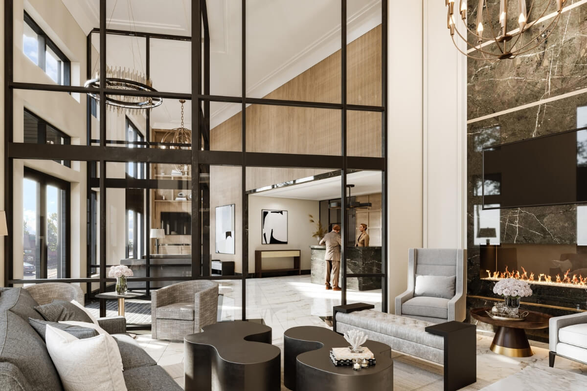 The Lowell McLean Condos main foyer